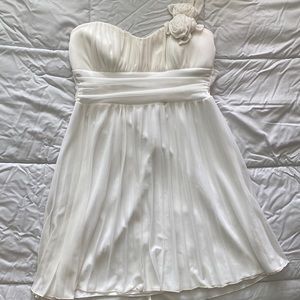 White one-strap Speechless mini dress